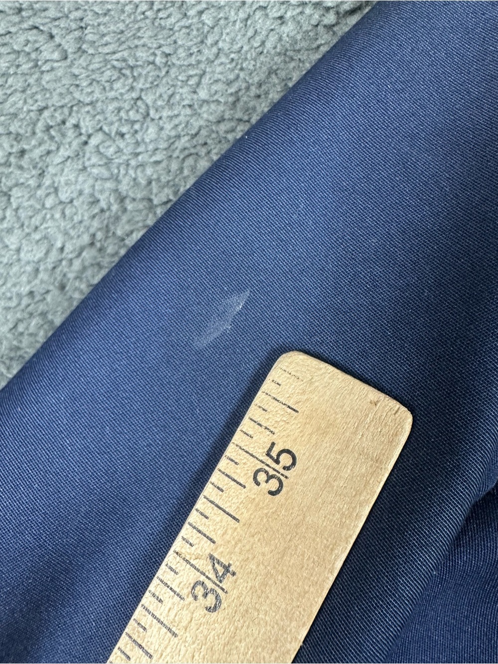 Vintage Aquascutum Aqua 5 Trench Coat Navy Blue Red Collar Made in Canada flaw - Picture 8 of 10